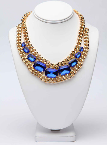 Cobalt Gold Necklace