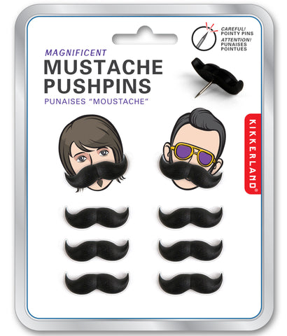 Mustache Push Pins