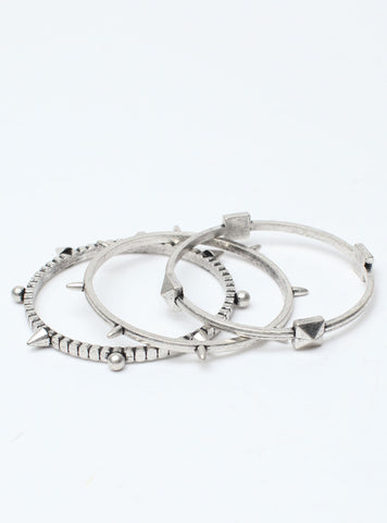 Spiked Bangle Set