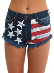 American Flag Cut Off Shorts