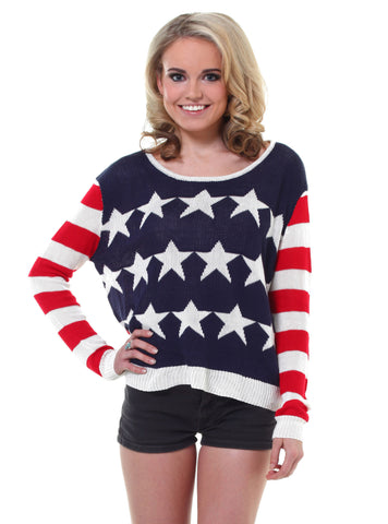 American Flag Sweater