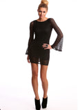 Angel Sleeve Lace Dress