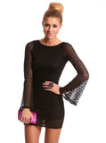 Angel Sleeve Lace Dress