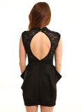 Audrey Lace Peplum Dress