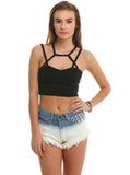 Bleached Ombre Studded Shorts