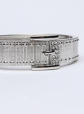 Buckle Up Silver Bangle