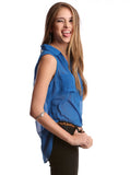Button Up Tail Top