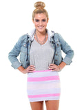 Candy Stripe Sequin Skirt