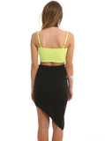 Criss Cross Lime Crop Top