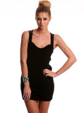Criss Cross Velvet Dress