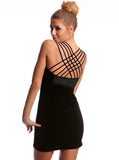 Criss Cross Velvet Dress