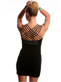 Criss Cross Velvet Dress
