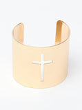 Cross Out Bangle Gold