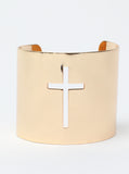 Cross Out Bangle Gold