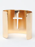 Cross Out Bangle Gold