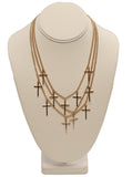 Cross My Heart Necklace Gold
