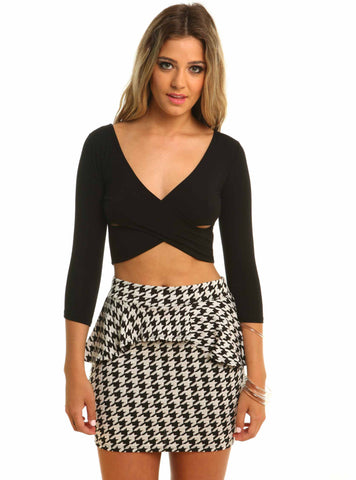 Crossed Out Crop Top