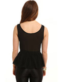 Damage Control Peplum Top