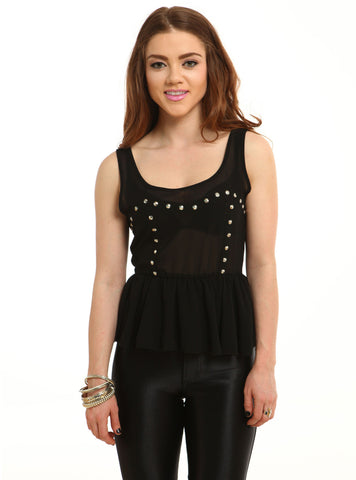 Damage Control Peplum Top