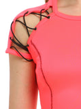 Electric Laced Peplum Top