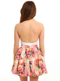 Electric Rose Skater Skirt