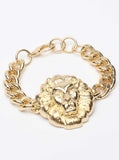 Gold Lion Chain Bracelet