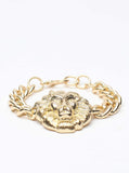 Gold Lion Chain Bracelet