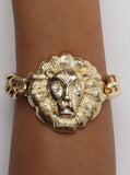 Gold Lion Chain Bracelet