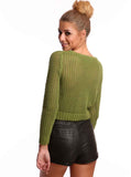 Grass Is Greener Cropped Sweater