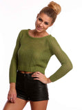 Grass Is Greener Cropped Sweater