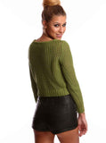 Grass Is Greener Cropped Sweater