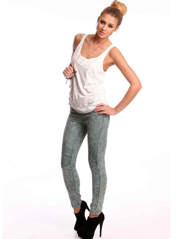 Green Rocker Faded Pants