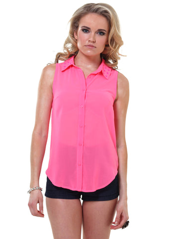 Pink Studded Blouse