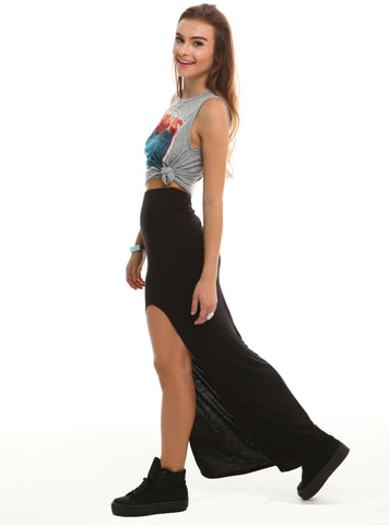 Highway Maxi Skirt Black