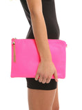 Hold On Neon Pink Clutch