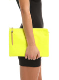 Hold On Neon Yellow Clutch