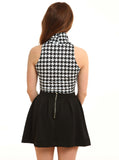 Houndstooth Crop Top