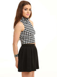 Houndstooth Crop Top