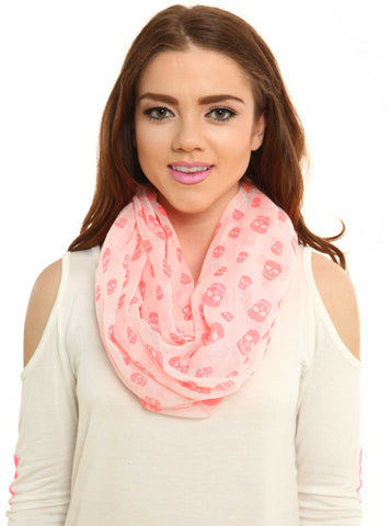 Pink Infiniti Skull Scarf