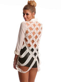 Ivory Caged Blouse
