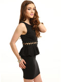 Laced Peplum Dress