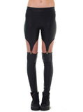 Leather Suspender Leggings