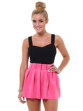 Like Candy Scuba Skirt Neon Pink