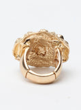 Lion Head Ring Gold