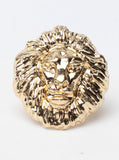 Lion Head Ring Gold