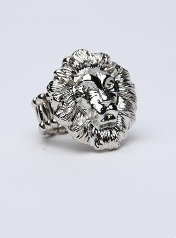 Lion Head Ring Silver