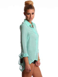 Mint Caged Blouse