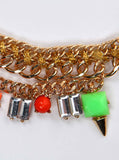 Multi Colored Spike Necklace