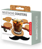 Mustache Cork Coasters