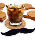 Mustache Cork Coasters